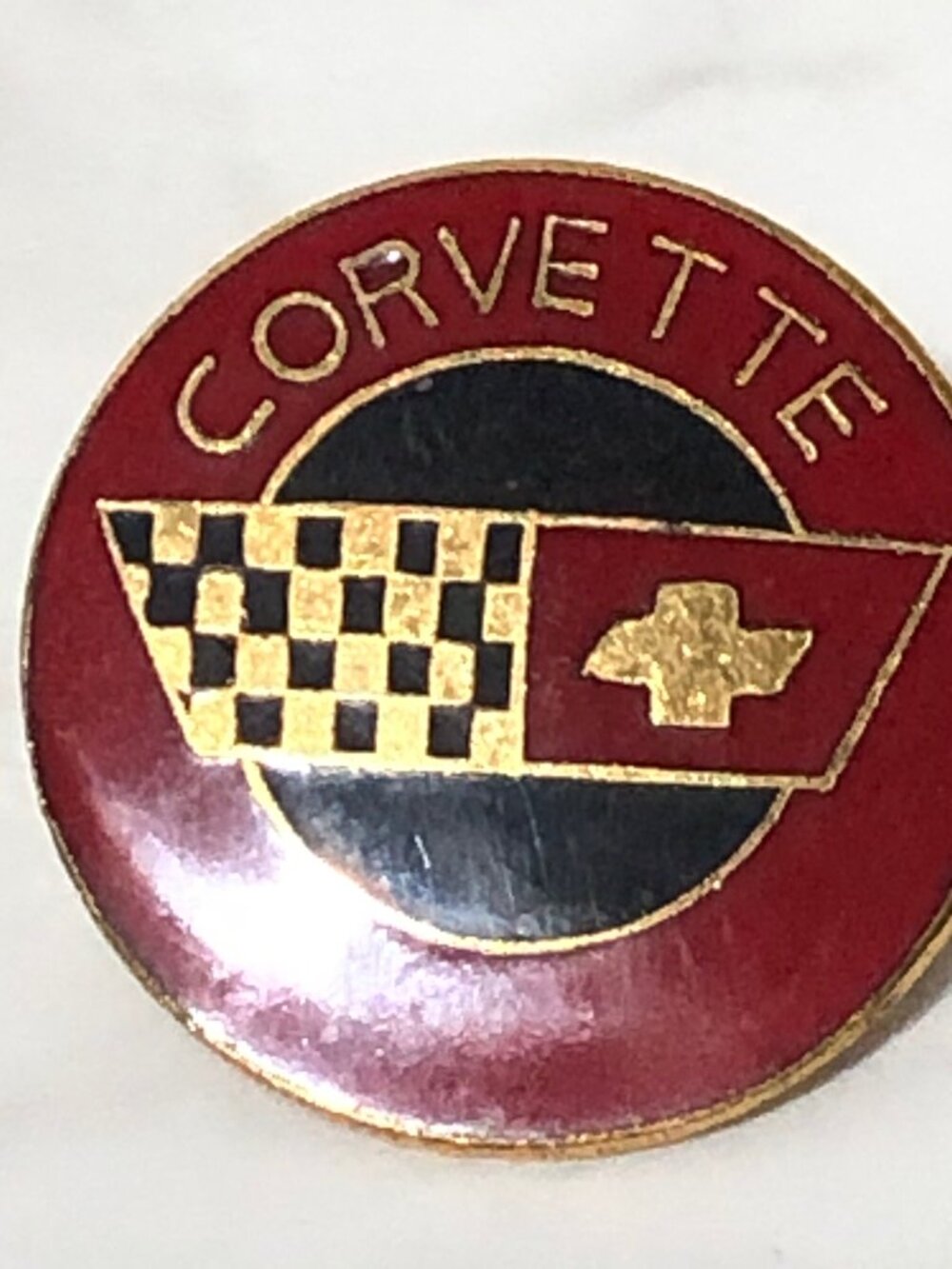 Chevrolet Corvette Division Motor Logo Automobile Voiture Vintage Pin